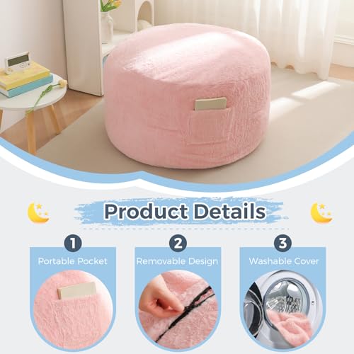 image for MAXYOYO Bean Bag Chair Bed for Kids, Convertible Bean Bag Folds from L