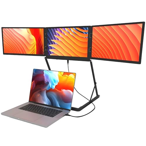 Image of 15.6 inch FHD 1080P Triple Lightweight Monitor,for 13.6 inch - 17.3 inch Laptops,Type-C /HDMI /USB-C Plug-Play,Compatible with Win Mac Chrome Android Switch
