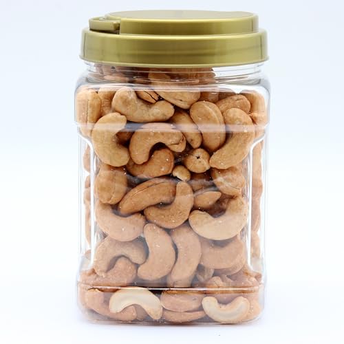 Image of LAFOOCO JUMBO Salted Cashews 15.87 oz, Dry Roasted Extra Large Nuts Jar | Giant size crispy roasted cashew kernels with sea salt. Halal & BRCGS certified premium Vietnamese nuts. Gift jar.