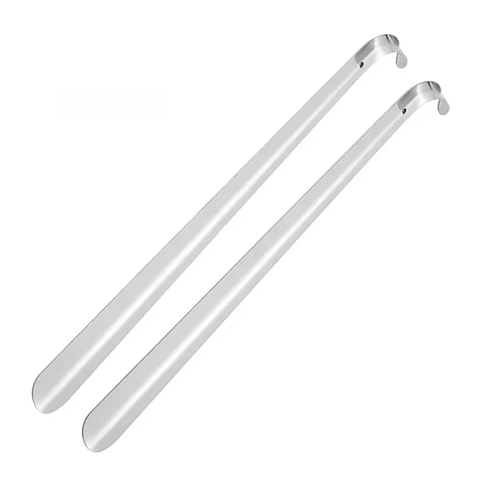 52cm Extra largo cuerno de zapato de acero inoxidable de Metal plateado zapatos removedor de calzador elevador ayuda antideslizante tirar herramienta Shoespooner