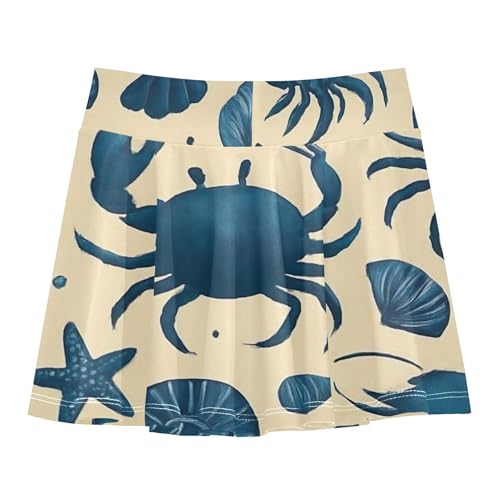 Playful Blue Crabs Girls Skorts Athletic Shorts Toddlers Tennis Skirts Flowy Butterfly 3t2