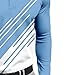 Mens Fashion Long Sleeve Collared Shirts Casual Golf Shirts Color Block Top Work Fishing Outdoor Casual Collar Shirt Light Blue-M