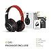 immagine 8DOQAUS Cuffie Over-Ear, Cuffie Bluetooth Wireless Comode, 3 EQ Modalità Cuffie Audio Hi-Fi 52 Ore Cuffie Bluetooth 5.0, Microfono Incorporato e Doppio driver da 40 mm, per telefono/PC/TV (Nero rosso)