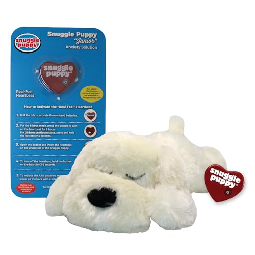 Snuggle Puppy Original Junior Dog Toys - Heartbeat Puppy for Dogs- Behavioral Aid Puppy Toys for Sleep Aid and Dog Anxiety Relief (Golden)