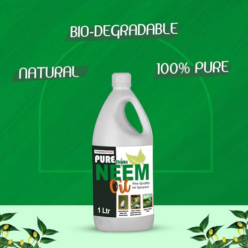 Image of B Natural Pure Cold Pressed Water Soluble Neem Oil Concentrate For Plants & Garden 1 ltr |For Making 200 Neem Spray Bottles For Plant Insects | Herbal Pest Repellent | Effective With 3 in 1 Formula