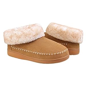 NCCB Womens Booties Slippers Plush Fleece Memory Foam Ankle Slippers Pull On Nonslip Lightweight Winter Slipper Boots