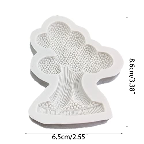 Molde de silicona para fondant de chocolate en forma de árbol miniatura 4