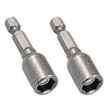 Hordion 2 Pcs Hex Nut Driver Bits 8mm, 1/4' Hex Shank Quick-Change Power Nut Driver for Electric Drill