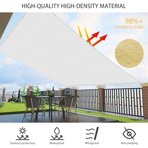 Auvent d'auvent anti-UV 98% grand format avec cordons de fixation