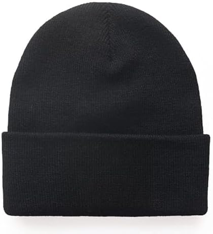 Cute Embroidered Anime Beanie Hat - Stylish and Warm, Perfect for Men and Women (Black,Acrylic)