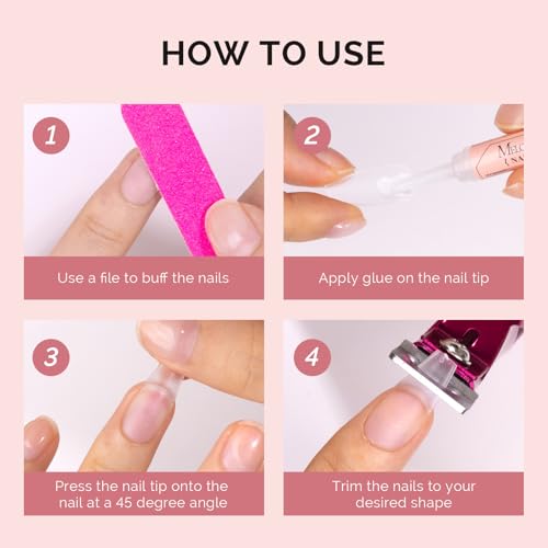 Image of MelodySusie 12Pcs Nail Glue for Press on Nails Super Strong Quick Dry, 2ml