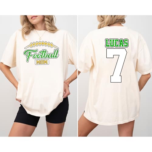 Love Signal Personalized Football Mom Shirt, Custom Football Mama Sweatshirt for Women, Sports Mom Gifts3