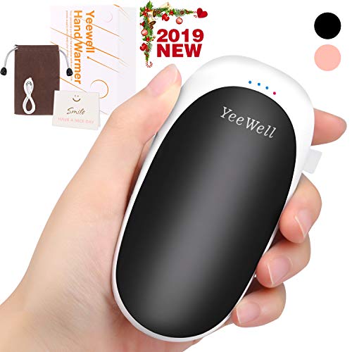 Yeewell Rechargeable Hand Warmer, 5200mAh Electric Portable Pocket Hand Warmer/Power Bank, Upgraded Quick