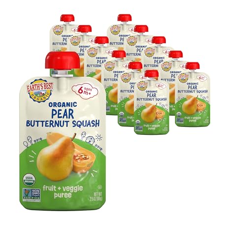Earth's Best Organic Pear Butternut Squash Fruit + Veggie Puree