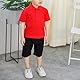 RUIBETYHUA Unisex Kleinkind Baby Sommer Performance Polo Shirts Casual Uniform Kurzarm Kleid Shirt Top, rot,1-2Jahre