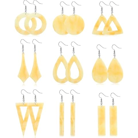 Adramata 9 Paar Acryl Ohrhänger Cover