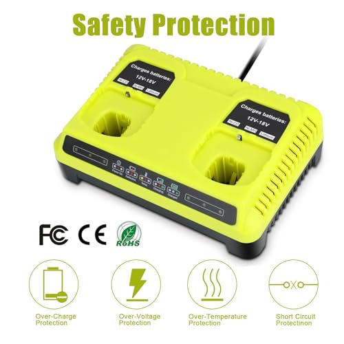 Image of P117 Dual 18V Charger Station Replacement for Ryobi Battery Charger