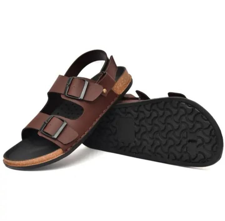 resilio Men’s Premium Cork Footbed Sandals – Urban Terra | Adjustable Double Buckle Sandals for Men | Cushioned Comfort | Anti-Slip Sole | Daily & Casual Wear-picture-35