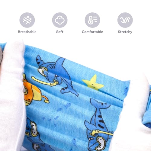 Image of Recovery Suit for Dogs Full Zipper, Four-Legged Onesie Dog Recovery Suit After Surgery, Cute Soft Bodysuit Cone Alternative Male Female Dog Neuter Anti Licking Wounds, Ocean, Large