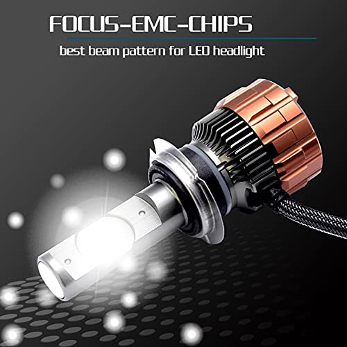Faros Coche LED Auto Bulbs Faro H4 H7 H11 9005 HB3 9006 HB4 H1 5700K Turbo Turbo Flip LED 6000LM H8 880 H27 Fog Lámpara (Socket Type : H4/9003/HB2 Hi/Lo)