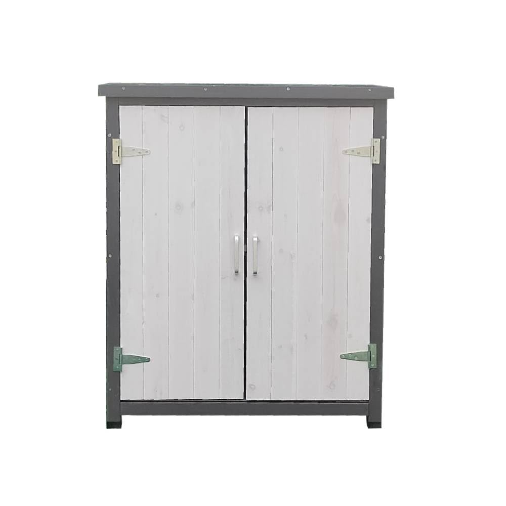 H&j - Tuinkast Houten Tuin Berging -espacio - 140 X 49 X 162 Cm - Antraciet
