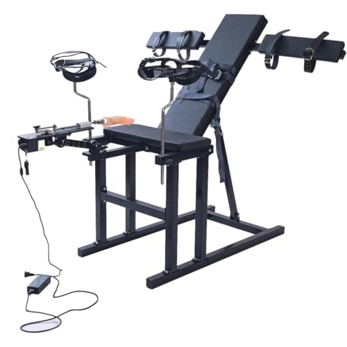 FFBHBLD BDSM Sex Stuhl Massagestuhl Mit Sexmaschine 2 In 1 Neuer Verstellbare Sex Möbel Folter Bondage Sm Stuhl Bestrafung Von Sklaven Mit Fußfesseln Handschellen Mit Dildo