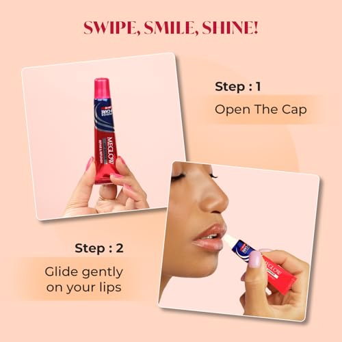 Image of Meglow| Lip Shiner | Repair & Replenish | SPF 15 Lip Shiner for Lip Care | Lip Balm for Shiny and Glossy Lips | Lip Balm for Chapped lips (Pack of 6)