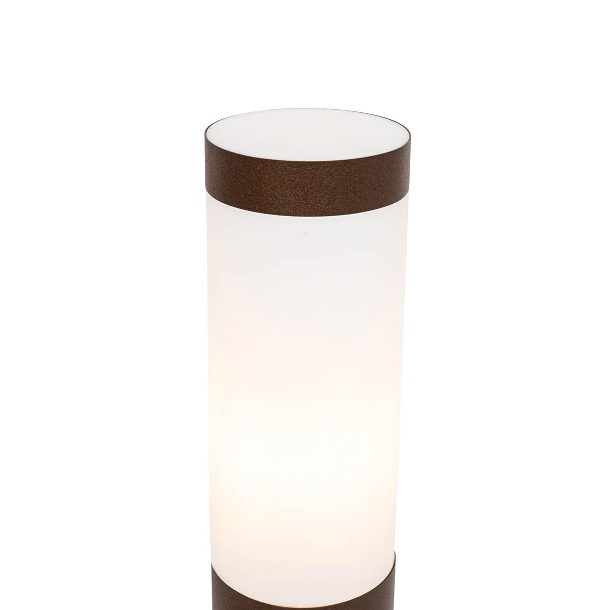 Qazqa rox - Palo da giardino Industriale - 1 luce - Ø 11.9 cm - Ruggine - Industriale - Illuminazione esterna