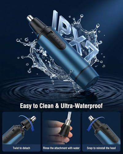 Image of AREYZIN Nose Hair Trimmer for Men,2026 Professional 3 in 1 Painless RechargeableEar and Nose Trimmer,IPX7 Waterproof Eyebrow Facial Hair Trimmer Body Grooming Kit Dual EdgeBlades