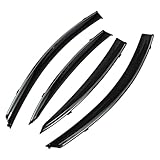 HEROFFIX 1 Set Fensterabweiser für Mazda 3 Limousine 2010-2013 Seitenscheiben Windabweiser Schwarz