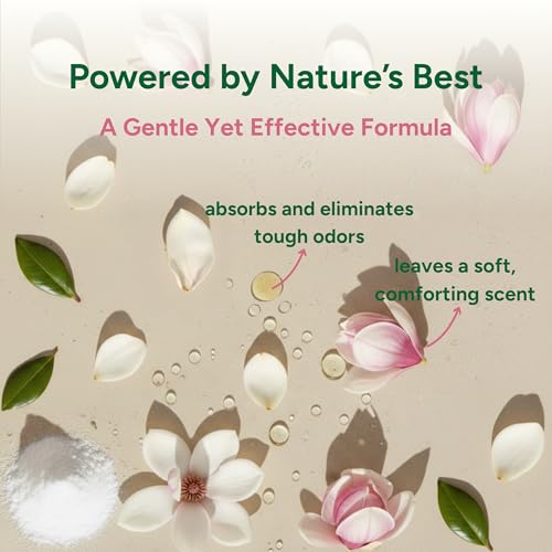 Image of Good Natured Brand | Carpet Freshener & Deodorizer Powder | 31 oz Pet Odor Eliminator for Strong Odor & Pet Urine | Fresh Natural Magnolia Scent | Safe for Homes with Pets