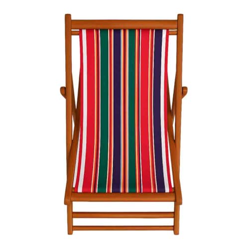Image of AMBIKA STORES & READYMADES Adjustable Hemmed Side Bordered Cotton Canvas Cloth for Traditional Wooden Easy Chair - Stitched and Ready to Use-Single Layered (Size - 20 x 52 inch, Multicolor)