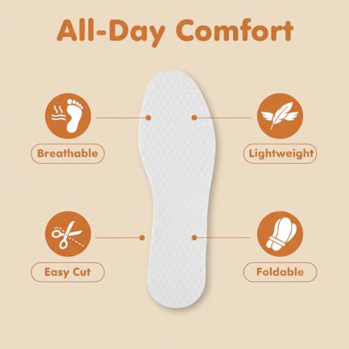 10 pares plantillas desechables transpirables para mujer miniatura 4