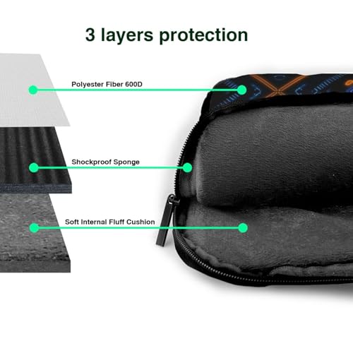 Maletín para portátil 15.6 pulgadas impermeable azul y naranja miniatura 4