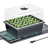 HG Power Anzuchtkasten Set mit Heizmatte Pflanzen (ohne Regler), Zimmergewächshaus mit 30 Zellen und Anzuchthaube, Anzuchtset für Sämlinge, Gemüse & Kräuter