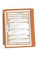 Durable Wand-Sichttafelsystem (Vario Wall 5, mit 5 Sichttafeln A4) orange, 555109