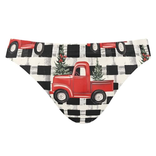 UMIRIKO Men's Christmas Tree Truck Swim Briefs Bikini Swimsuit S 202b8232