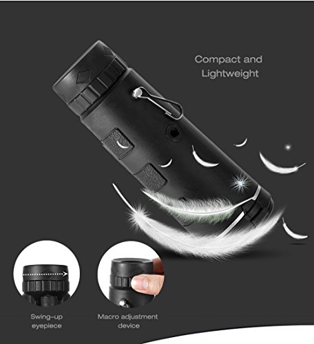 Kixigo 40X60 Hd Monocular Telescope With Tripod Cell Phone Holder Compass For Outdoor Birding Travel Sightseeing Hunting #TOP6