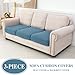 LA MEACK Couch Cushion Covers Seat Cushion Cover Stretch Couch Cover Separate Sectional Sofa Slipcovers Furniture Protector(3 Pieces for Seat or Sofa Backrest, Blue)