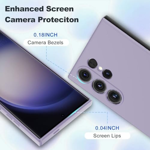 Image of Back Cover for Samsung Galaxy S23 Ultra 5G | Full Camera Protection | Premium Liquid Silicon Case | Flexible Bumper Case for Samsung Galaxy S23 Ultra 5G (Purple)