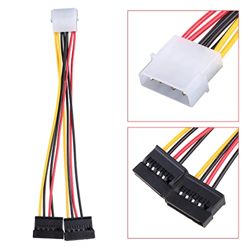 Cable Extensor Adaptador de Conector IDE 4 Pin a 2 Sata miniatura 4