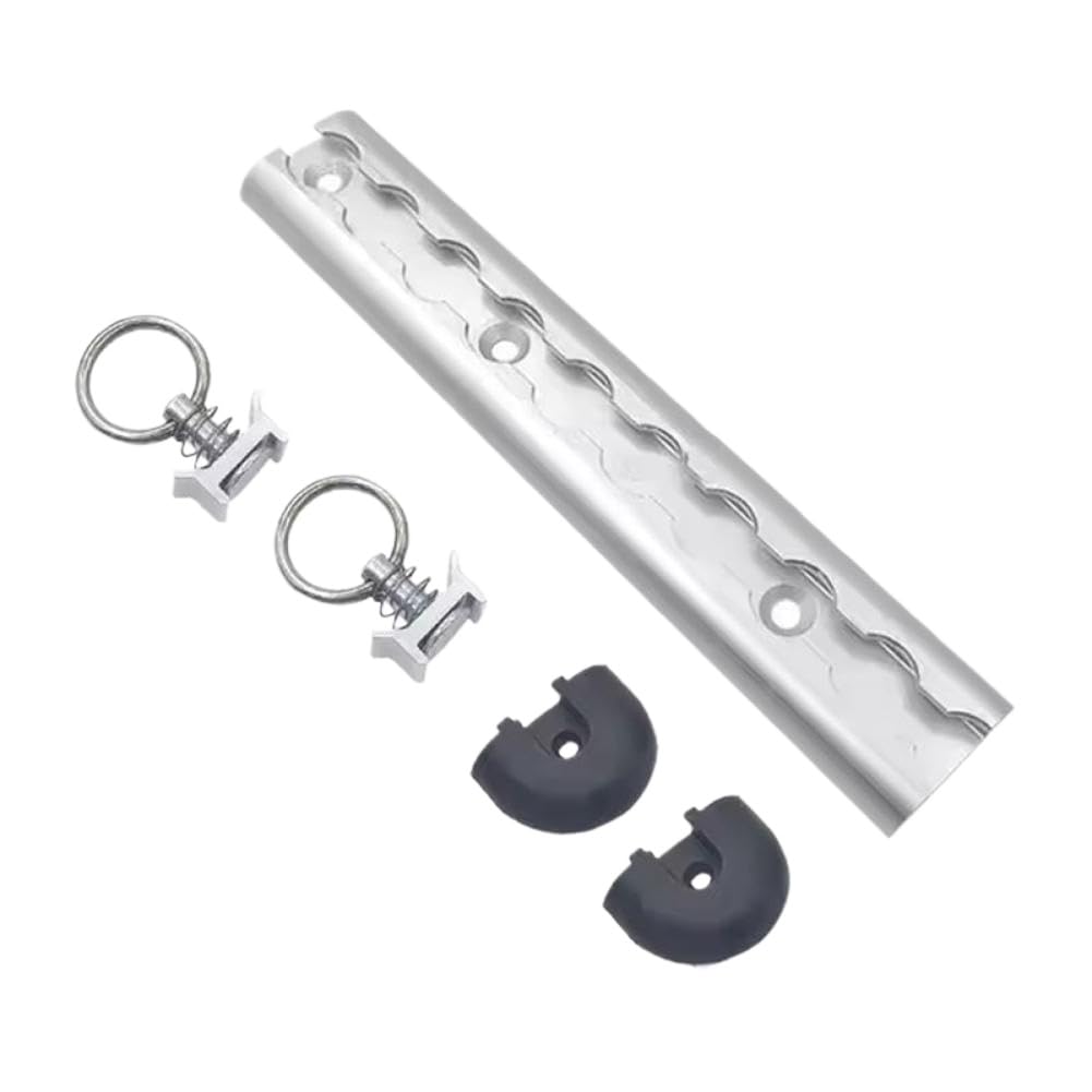 Kit de Riel de Carril en L con Accesorios de Perno Único 19.7 Pulgadas Compatible con RV Remolque Cerrado Furgoneta 1 Juego
