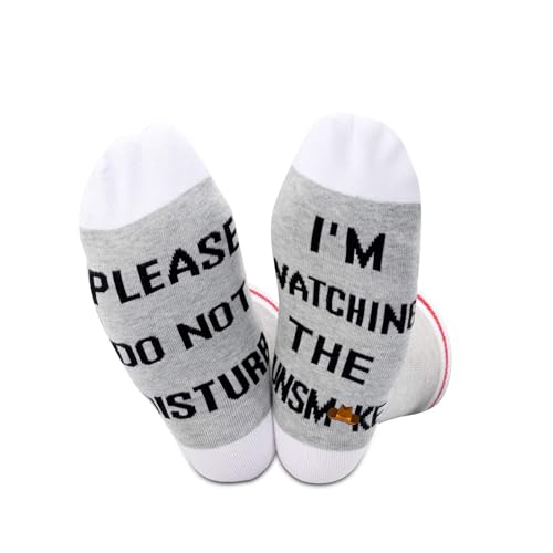 TSOTMO 2 Pairs TV Show Socks I’M Watching TV Show Novetly Socks for Show Lovers Western Fans Gift