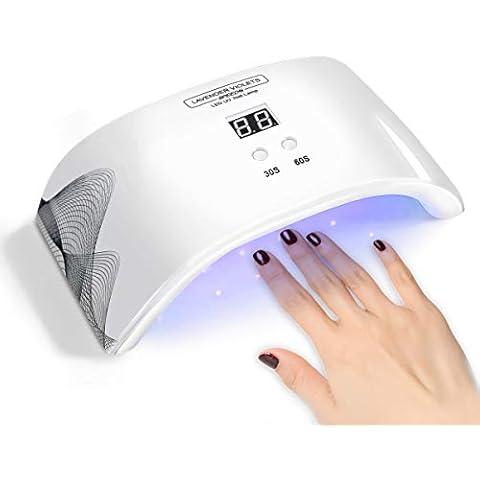 Lavender Violets 24W USB LED UV Nail Lamp Professional Gel Polish Nail Dryer Light 2 Time Presets Auto Sensor Shutoff - Speed 8 J724 Cover