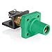 Leviton 16RSW-UG 16 Series Single Pole Cam Type Female Panel Connector Taper Nose, Threaded Stud with Microswitch, Cable Size 2-4/0 AWG, 400 Amp Max, Green
