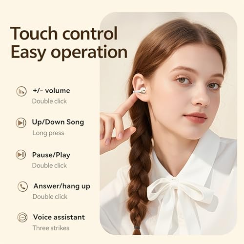 50% Off Wireless Clip-on Earbuds with Bluetooth 5.4