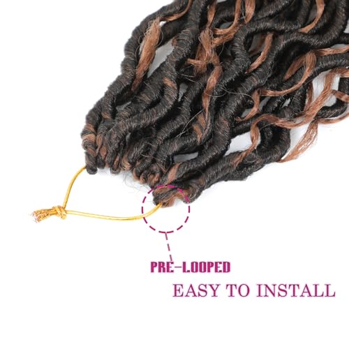 Image of 8 Packs Goddess Faux Locs Crochet Hair for Black Women,Long Locs Boho Style