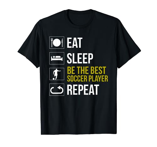 Eat Sleep Soccer Repeat Gift For Soccer Players Men T-Shirt