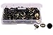 PTC Office 120PCS Steel Thumbtacks Drawing Pins Plastic Round Head Thumb Tacks 10mm/0.39 Inch Dia (Black)