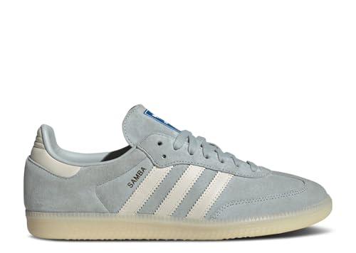 Image of adidas Samba OG Men's Sneakers, Wonder Silver /Chalk White /Off White, Size 10